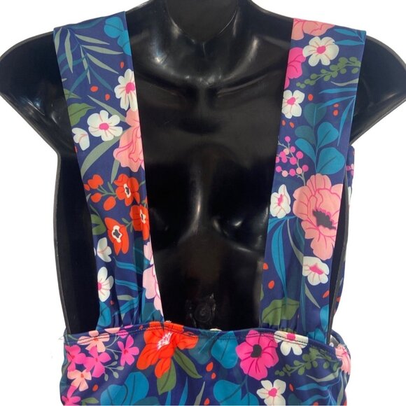 7am-7am Women's Multicolored One Piece Floral Swimsuit Sz M - Picture 4 of 9